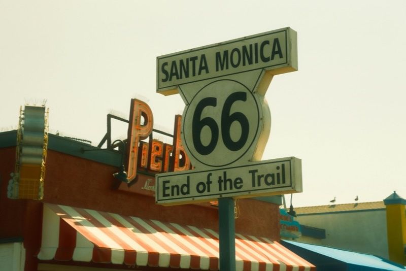 Panneau Santa Monica Route 66